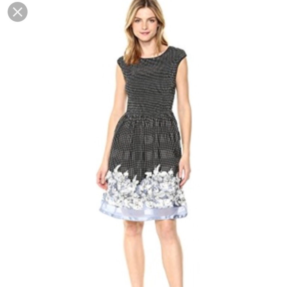 Blue elastic waist dress
